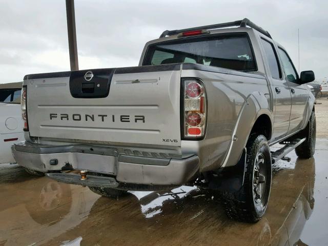 1N6ED27T44C438009 - 2004 NISSAN FRONTIER C SILVER photo 4