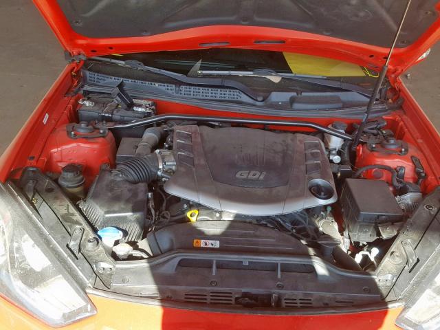 KMHHU6KJ6FU124528 - 2015 HYUNDAI GENESIS CO RED photo 7