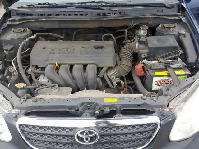 1NXBR32E68Z029110 - 2008 TOYOTA COROLLA CE BLUE photo 7