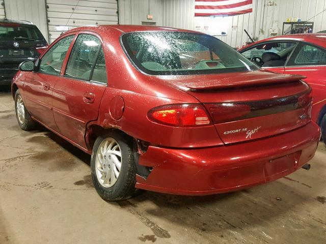 1FAFP13P6XW178111 - 1999 FORD ESCORT SE RED photo 3