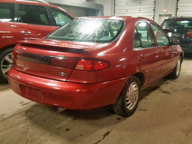 1FAFP13P6XW178111 - 1999 FORD ESCORT SE RED photo 4