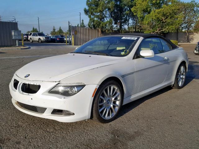 WBAEB535X8CX61694 - 2008 BMW 650 I WHITE photo 2