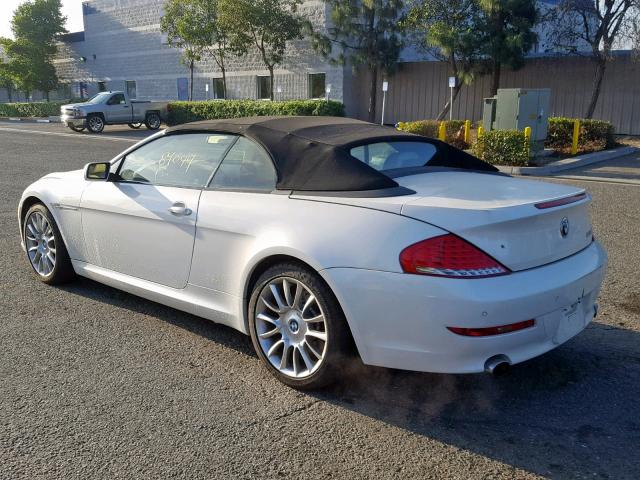 WBAEB535X8CX61694 - 2008 BMW 650 I WHITE photo 3