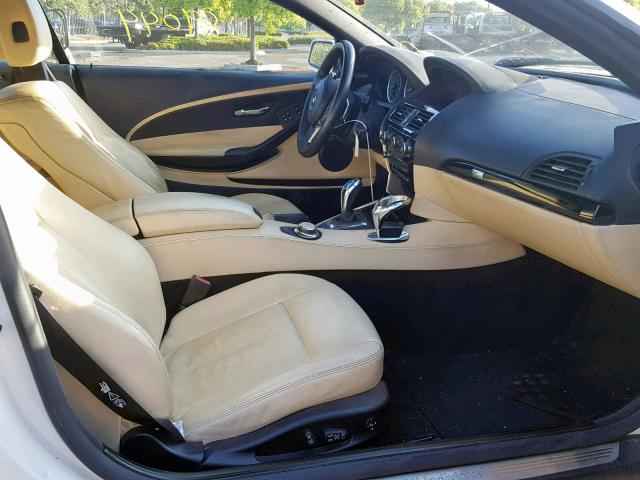 WBAEB535X8CX61694 - 2008 BMW 650 I WHITE photo 5