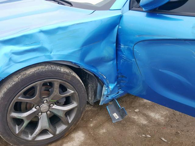 2C3CDXHG5FH896123 - 2015 DODGE CHARGER SX BLUE photo 9