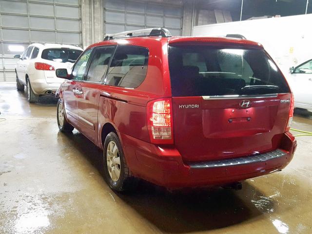 KNDMC233976035475 - 2007 HYUNDAI ENTOURAGE RED photo 3