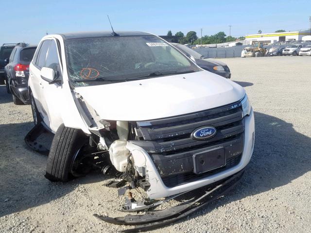 2FMDK3JC8DBC81776 - 2013 FORD EDGE SEL WHITE photo 1