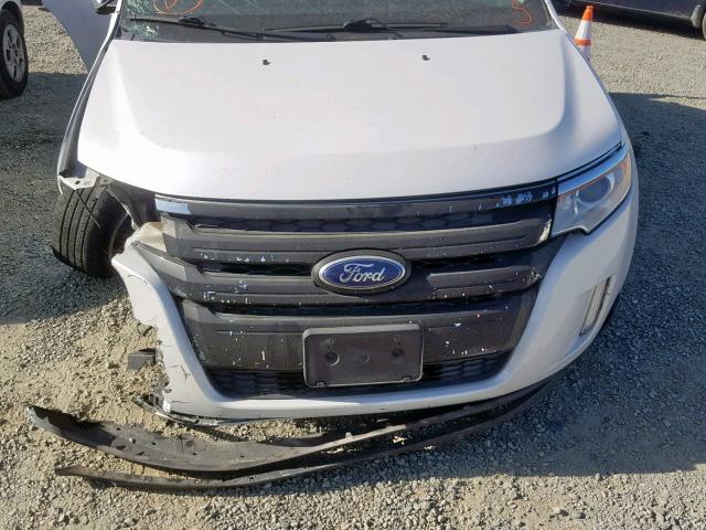 2FMDK3JC8DBC81776 - 2013 FORD EDGE SEL WHITE photo 7