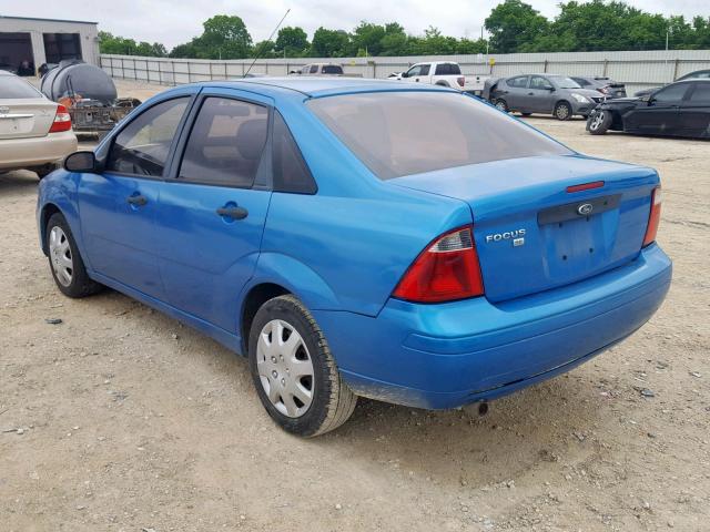 1FAFP34NX7W287017 - 2007 FORD FOCUS ZX4 BLUE photo 3