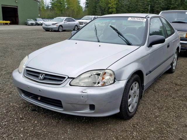 1HGEJ6228XL069680 - 1999 HONDA CIVIC DX SILVER photo 2