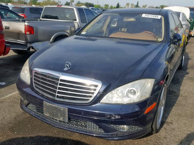 WDDNG71X07A097748 - 2007 MERCEDES-BENZ S 550 BLUE photo 2