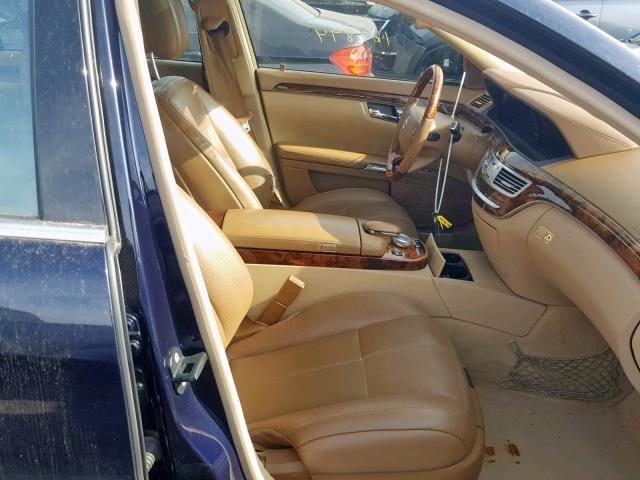 WDDNG71X07A097748 - 2007 MERCEDES-BENZ S 550 BLUE photo 5