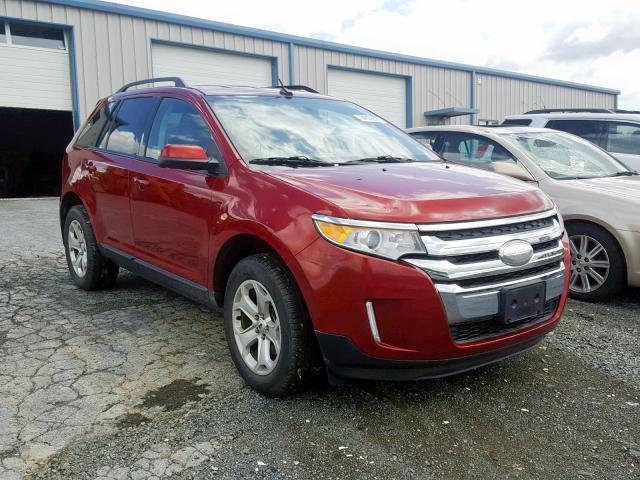 2FMDK3JC4EBA22803 - 2014 FORD EDGE SEL RED photo 1