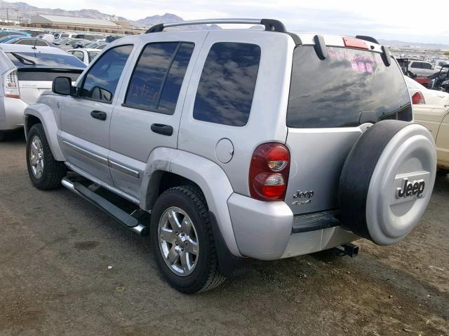 1J8GL58K07W504864 - 2007 JEEP LIBERTY LI SILVER photo 3