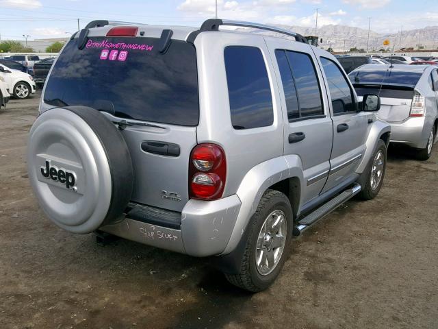 1J8GL58K07W504864 - 2007 JEEP LIBERTY LI SILVER photo 4