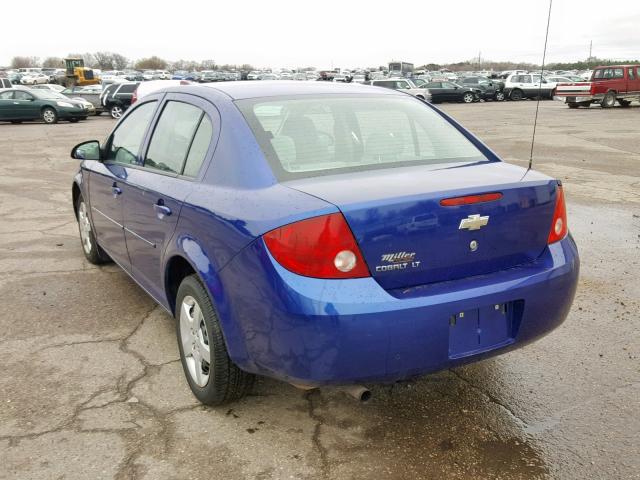 1G1AL55F877271176 - 2007 CHEVROLET COBALT LT BLUE photo 3