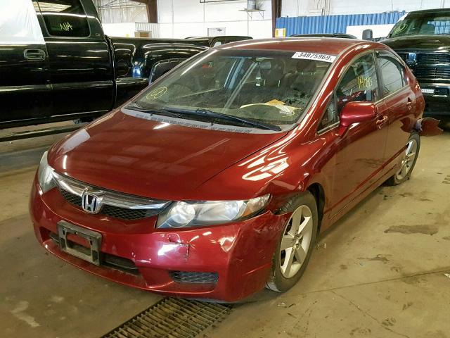 19XFA16659E012609 - 2009 HONDA CIVIC LX-S برغندي صورة 2