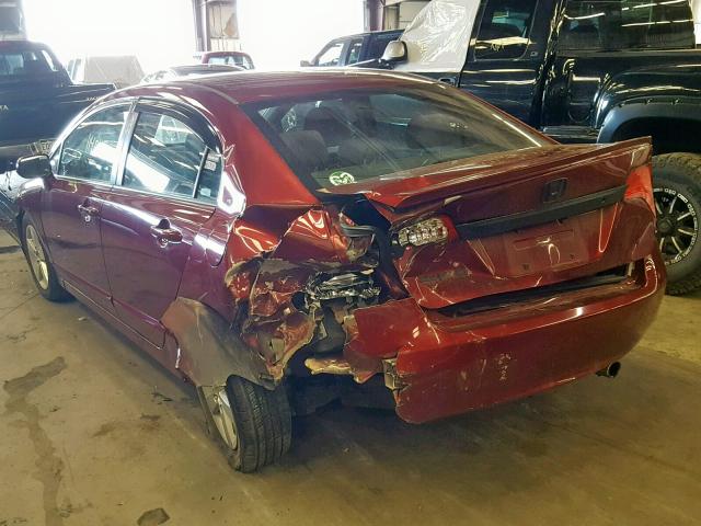 19XFA16659E012609 - 2009 HONDA CIVIC LX-S برغندي صورة 3