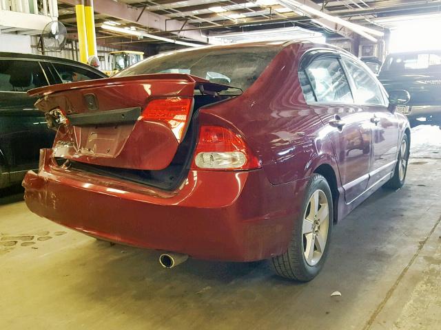 19XFA16659E012609 - 2009 HONDA CIVIC LX-S برغندي صورة 4