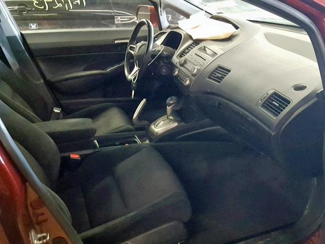 19XFA16659E012609 - 2009 HONDA CIVIC LX-S برغندي صورة 5