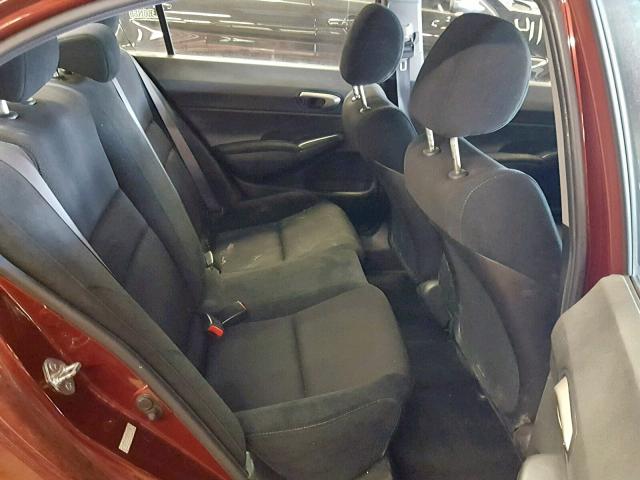 19XFA16659E012609 - 2009 HONDA CIVIC LX-S برغندي صورة 6