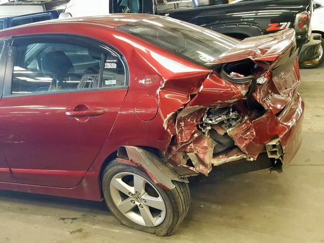 19XFA16659E012609 - 2009 HONDA CIVIC LX-S برغندي صورة 9