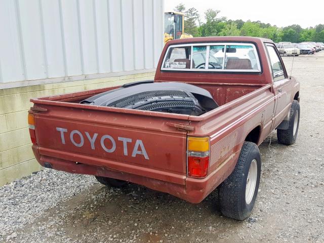 JT4RN50R1H0234616 - 1987 TOYOTA PICKUP 1/2 BROWN photo 4