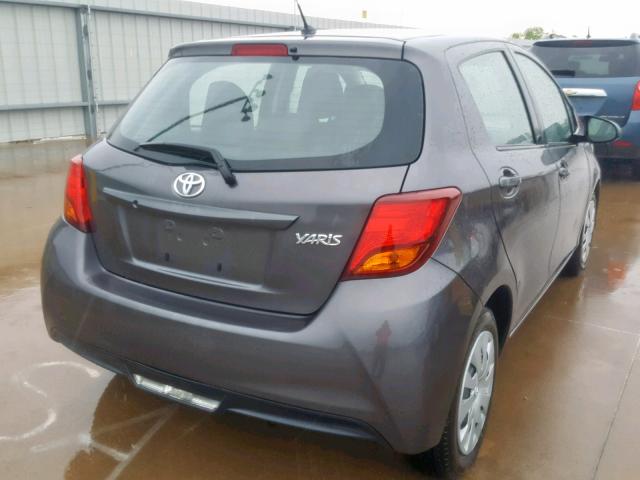 VNKKTUD35HA073079 - 2017 TOYOTA YARIS L GRAY photo 4