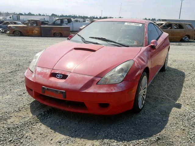 JTDDR32T210073744 - 2001 TOYOTA CELICA GT RED photo 2