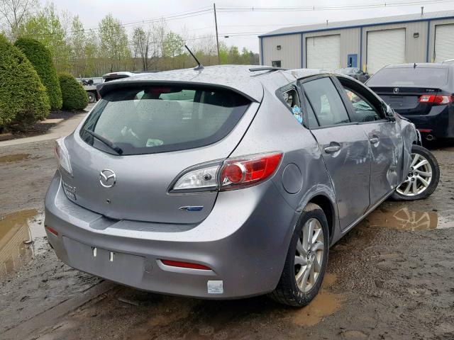 JM1BL1LP7D1822356 - 2013 MAZDA 3 I SILVER photo 4