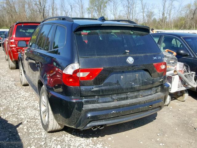 WBXPA93446WD32436 - 2006 BMW X3 3.0I BLACK photo 3