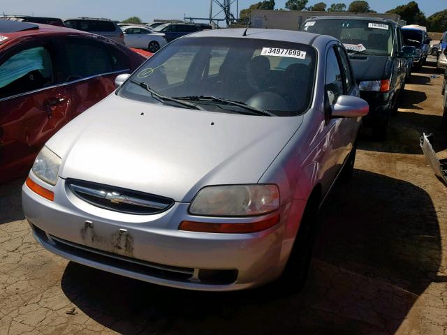 KL1TD66616B668040 - 2006 CHEVROLET AVEO BASE ვერცხლისფერი ფოტო 2