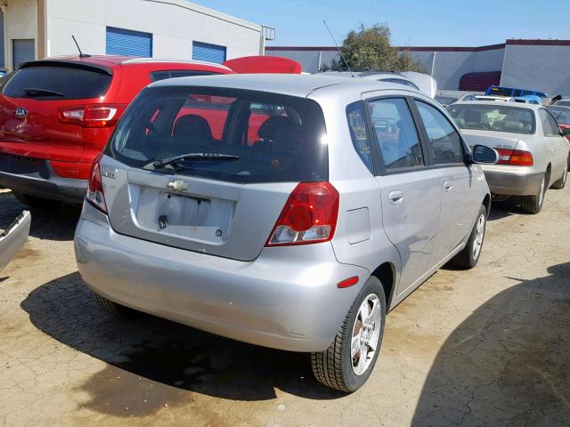 KL1TD66616B668040 - 2006 CHEVROLET AVEO BASE ვერცხლისფერი ფოტო 4