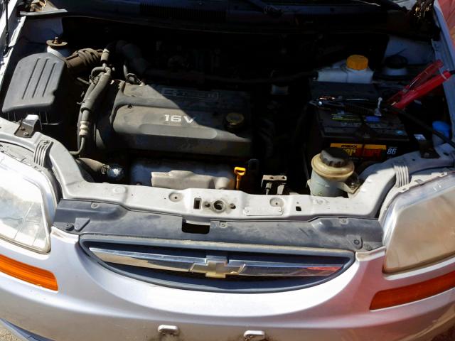 KL1TD66616B668040 - 2006 CHEVROLET AVEO BASE ვერცხლისფერი ფოტო 7