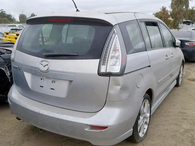 JM1CR29L780325946 - 2008 MAZDA 5 SILVER photo 4