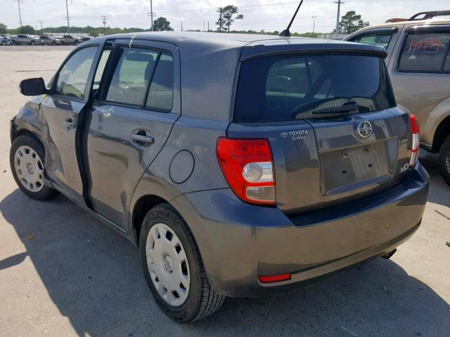 JTKKU4B45A1002948 - 2010 TOYOTA SCION XD GRAY photo 3