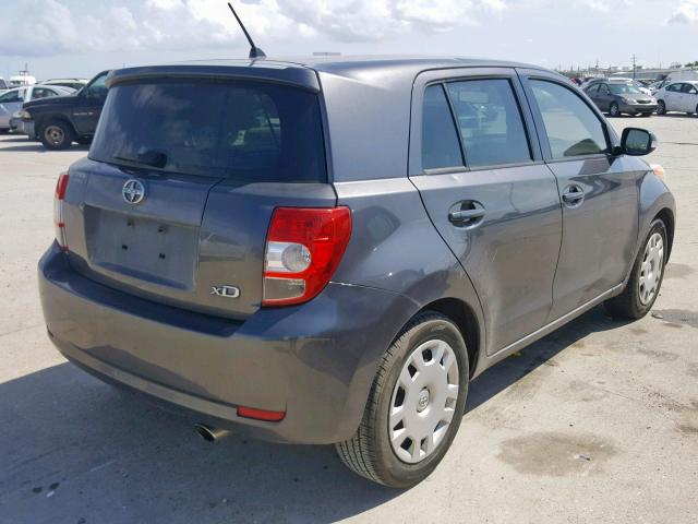 JTKKU4B45A1002948 - 2010 TOYOTA SCION XD GRAY photo 4