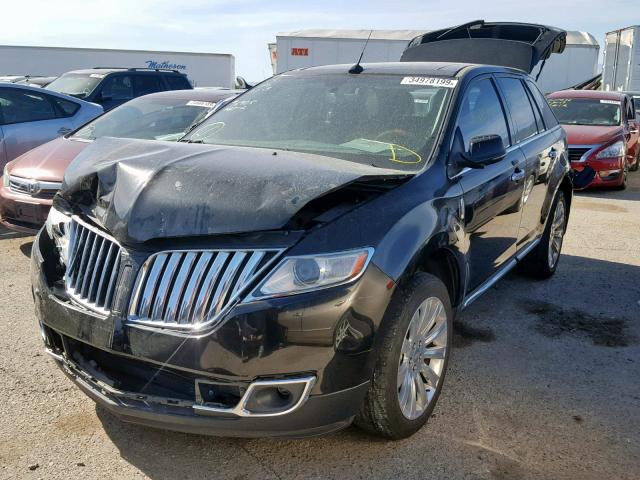 2LMDJ8JK1EBL13495 - 2014 LINCOLN MKX BLACK photo 2