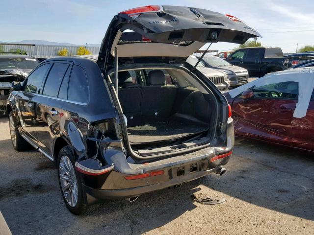 2LMDJ8JK1EBL13495 - 2014 LINCOLN MKX BLACK photo 3