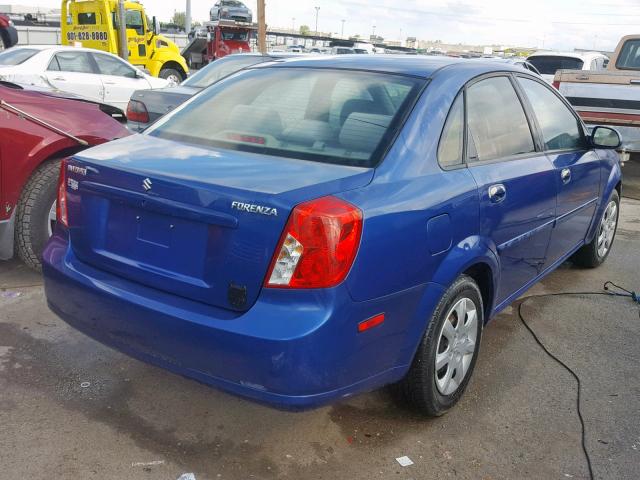 KL5JD56Z75K212567 - 2005 SUZUKI FORENZA S BLUE photo 4