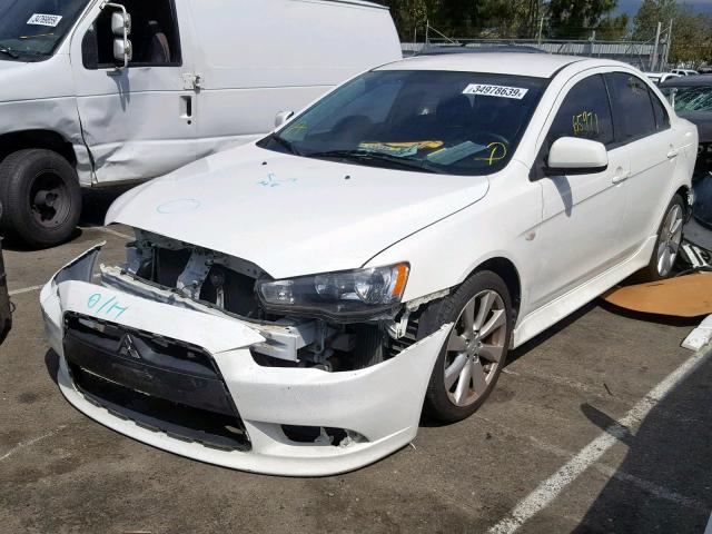 JA32U8FW8DU004074 - 2013 MITSUBISHI LANCER GT WHITE photo 2