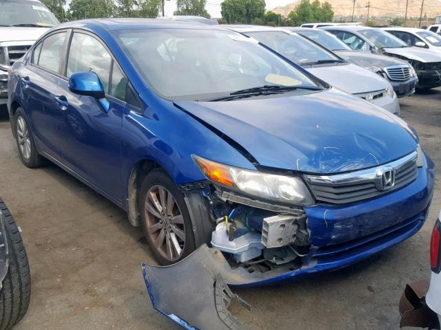 19XFB2F93CE300536 - 2012 HONDA CIVIC EXL BLUE photo 1