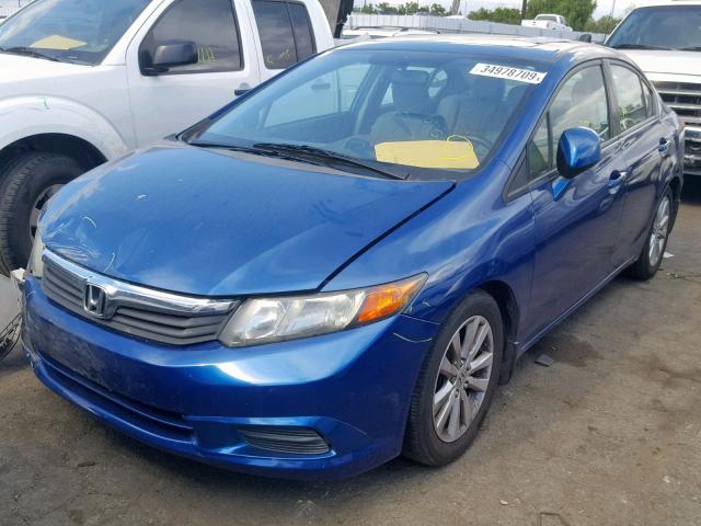 19XFB2F93CE300536 - 2012 HONDA CIVIC EXL BLUE photo 2