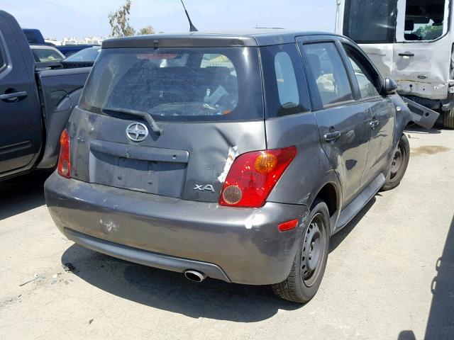 JTKKT624350128512 - 2005 TOYOTA SCION XA CHARCOAL photo 4