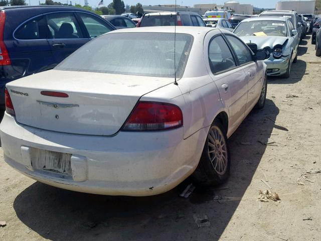 1C3EL46J14N335219 - 2004 CHRYSLER SEBRING LX WHITE photo 4