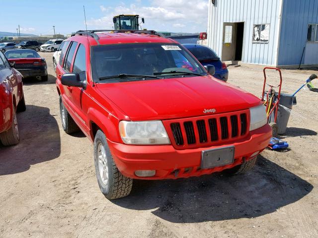 1J4GW58N7YC192399 - 2000 JEEP GRAND CHER RED photo 1