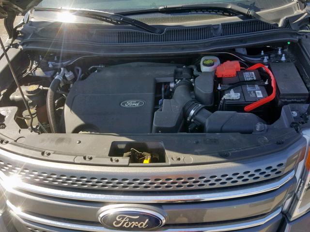 1FM5K8F8XEGB90217 - 2014 FORD EXPLORER L GRAY photo 7