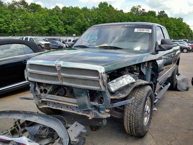 3B7KC2369YG159022 - 2000 DODGE RAM 2500 GREEN photo 2