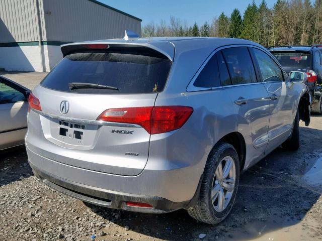 5J8TB4H52EL004556 - 2014 ACURA RDX TECHNO SILVER photo 4