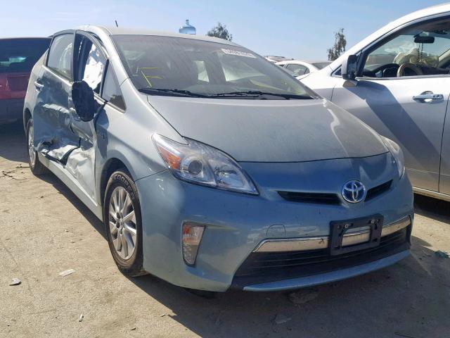 JTDKN3DP0E3051006 - 2014 TOYOTA PRIUS PLUG GREEN photo 1